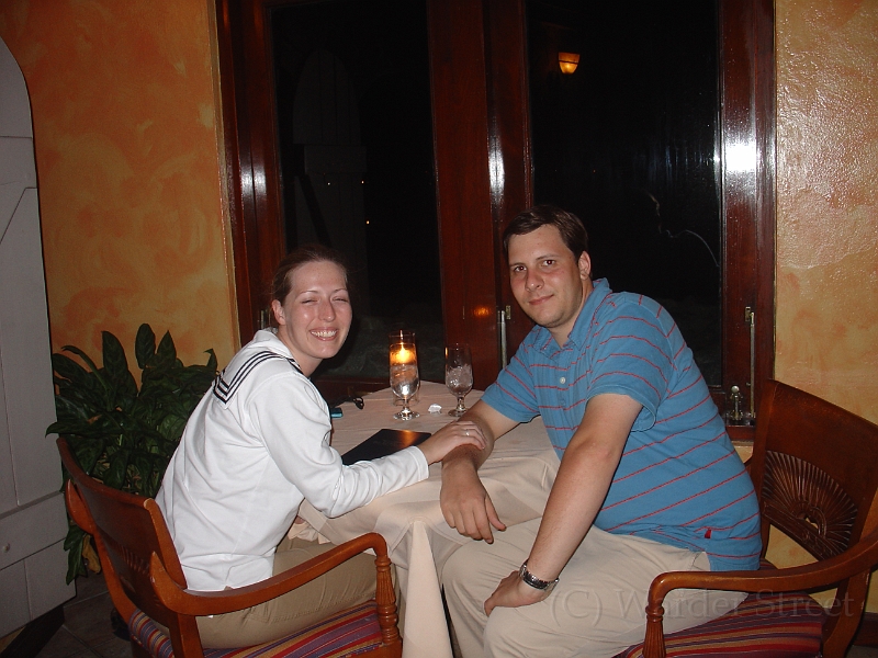 Taylor And Erica Eating At Peter Island Resort 01.jpg